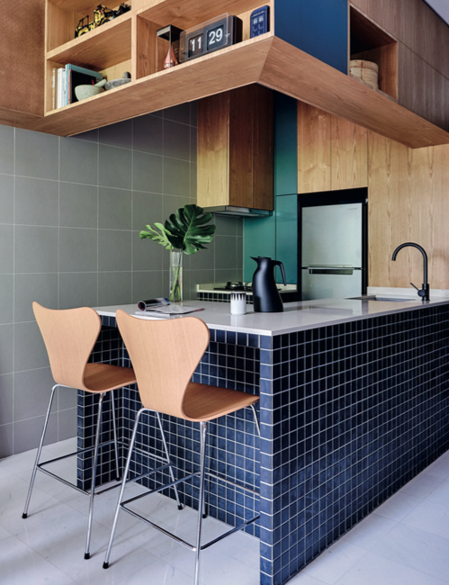 Căn hộ nhỏ ấn tượng với sắc xanh biển sâu - Ảnh 2.