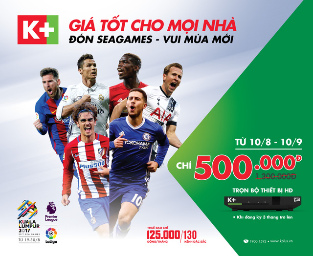 K  khuyến mại giá tốt chào đón mùa giải mới và sea games - Ảnh 1.