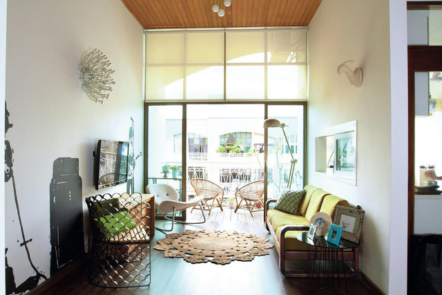 Căn hộ nhỏ phong cách với decal dán tường - Ảnh 1.