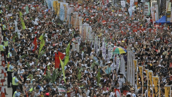 Biển người biểu tình ở Hồng Kông