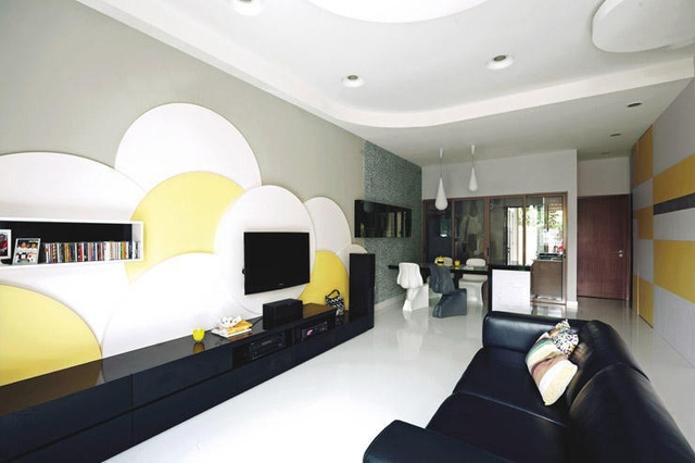 8 ý tưởng cho mảng tường treo TV - Ảnh 3.