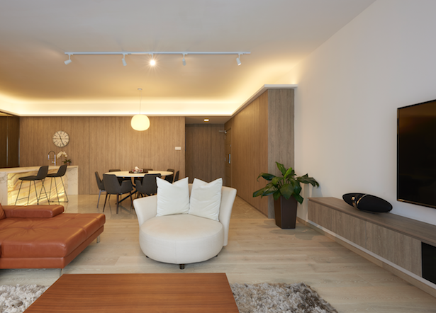 Căn hộ với nội thất gỗ liền mạch - Ảnh 1.