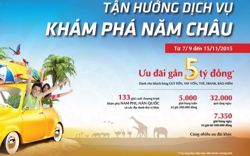 Chương trình áp dụng từ ngày 7/9 đến 15/11/2015.<br>