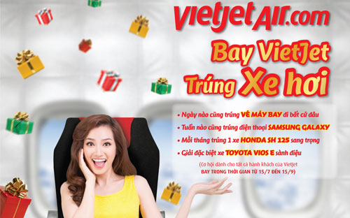 Chương trình dành cho hành khách bay trong thời gian từ ngày 15/7 đến 15/9/2014.