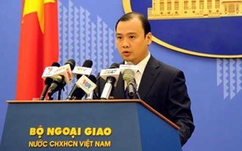 Người phát ngôn Bộ Ngoại giao Việt Nam Lê Hải Bình.<br>