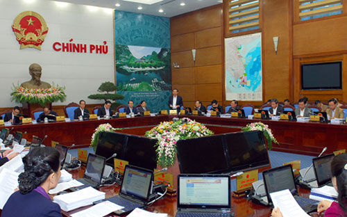 Thủ tướng Nguyễn Tấn Dũng chủ trì phiên họp thường kỳ tháng 12 của Chính phủ ngày 30/12.<br>