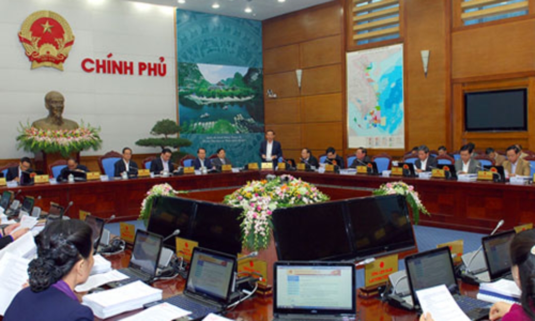 Thủ tướng Nguyễn Tấn Dũng chủ trì phiên họp thường kỳ tháng 12 của Chính phủ ngày 30/12.<br>
