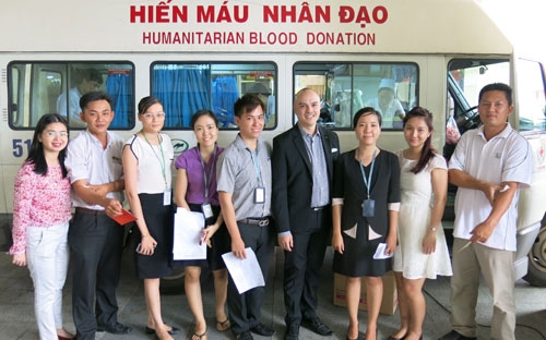 Buổi hiến máu nhân đạo ngày 6/6/2014 ghi nhận có 150 nhân viên của 
CapitaLand và Ascott, cùng cư dân các tòa nhà Somerset đã tham gia hiến 
máu.<br>