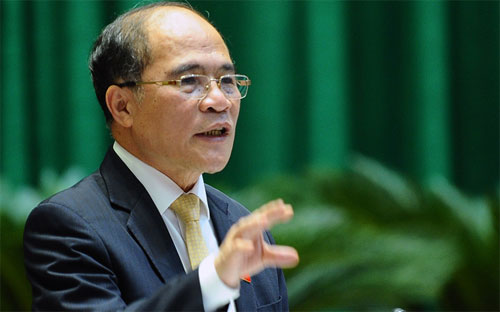 Chủ tịch Quốc hội Nguyễn Sinh Hùng - Ảnh: Tuổi Trẻ.<b><br></b>