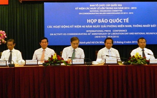 Buổi họp báo quốc tế về các hoạt động kỷ niệm 40 năm ngày giải phóng miền Nam, thống nhất đất nước, sáng 13/4.