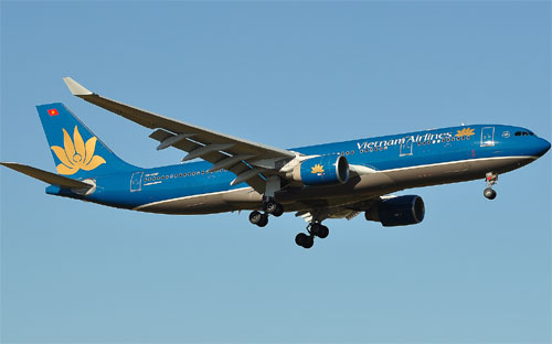Một chiếc máy bay của Vietnam Airlines.<br>