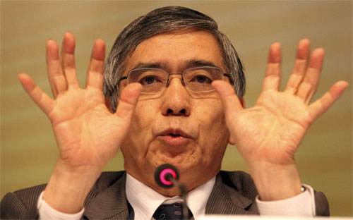 Ông Haruhiko Koruda, Thống đốc Ngân hàng Trung ương Nhật Bản.