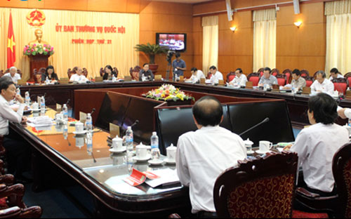 Phiên họp của Ủy ban Thường vụ Quốc chiều 30/9 - Ảnh: VOV.<br>