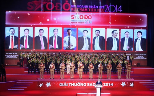 <strong> </strong>Lễ trao giải thưởng Sao Đỏ của Hội Doanh nhân trẻ Việt Nam tối 30/8 - Ảnh: CTV.<strong><br></strong>