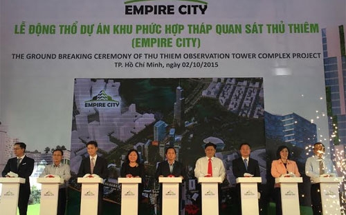 Empire City được xây dựng tại khu lõi trung tâm của khu đô thị mới Thủ Thiêm.<br>