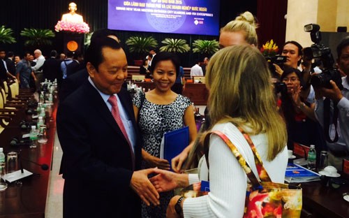 &nbsp;Ông Lê Thanh Hải, Bí thư Thành ủy Tp.HCM gặp gỡ doanh nghiệp FDI ngày 4/3.