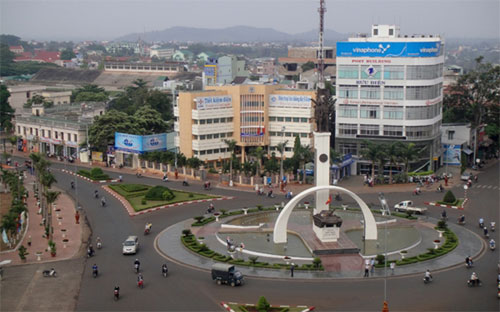 Thành phố Buôn Ma Thuột, một trung tâm kinh tế lớn của Tây Nguyên.