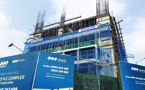 Công trường xây dựng dự án FLC Complex 36 Phạm Hùng.