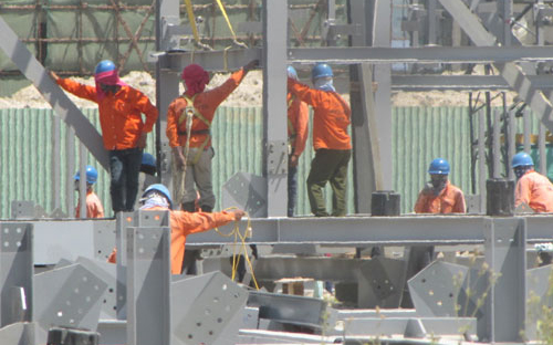 Trên công trường dự án Formosa.<br>