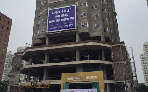 Dự án Golden Palace hiện đã hoàn tất phần thô, đang tiến hành hoàn thiện.<br>