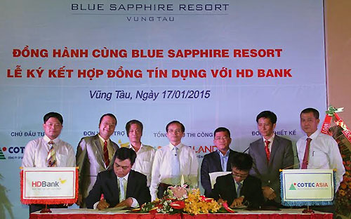 Lễ ký hợp đồng tài trợ vốn giữa HDBank với Cotec Asia.<br>