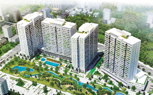 Cảnh quan nội khu của Citihome được thiết kế tương tự một resort cao cấp với đường dạo bộ, các khu tiểu cảnh cây xanh, khu ngồi nghỉ…
