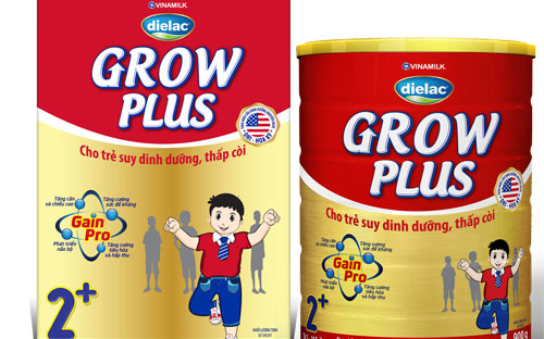 Giá bán của Dielac Grow Plus trên thị trường là 130.000/ hộp 400g và 290.000/ hộp 900g