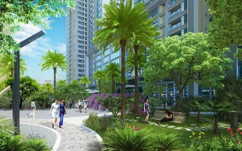 Tháp C và D dự án Imperia Garden gồm 2 tòa nhà cao 27 tầng, nằm trên trục đường Nguyễn Huy Tưởng - Nguyễn Tuân, quận Thanh Xuân.