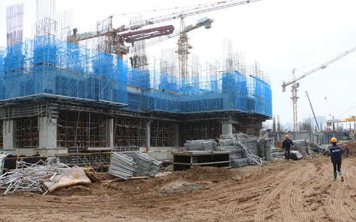 Công trường khu Ruby, Goldmark City cập nhật ngày 11/4/2015.