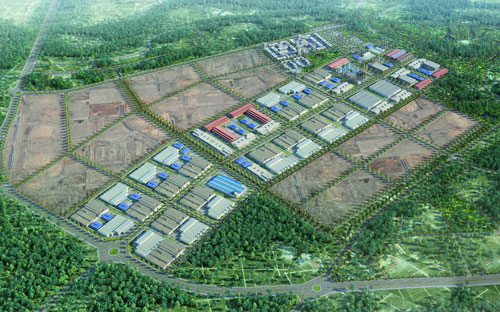 Phối cảnh khu công nghiệp FLC Hoàng Long.<br>