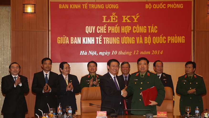 Bộ Quốc phòng đã đề nghị Ban Kinh tế Trung ương sớm có các chuyến công tác, khảo sát các đơn vị kinh tế, binh đoàn về kinh tế của quốc phòng.