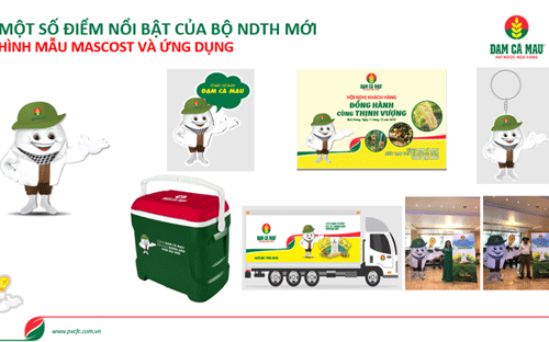 Bộ nhận diện thương hiệu mới cũng được cập nhật trên các công cụ quảng cáo thông dụng khác như văn phòng phẩm, ấn phẩm brochure, leaflet, standee, mascost… nhằm phổ rộng đến đối tác, khách hàng, bà con nông dân về một giai đoạn phát triển mới của Đạm Cà Mau. <br>