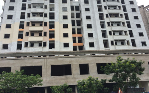 Chung cư OTC1 Resco Cổ Nhuế đang trong quá trình hoàn thiện nội, ngoại thất.<br>