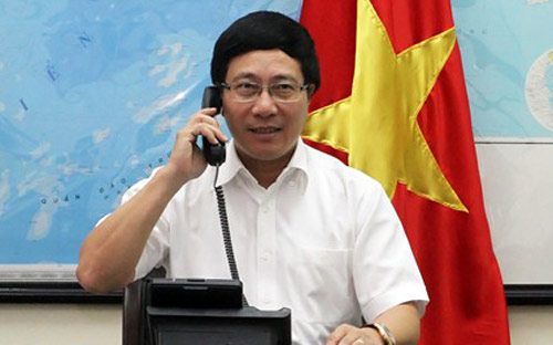 Phó thủ tướng Phạm Bình Minh đã thông báo với đại diện cấp cao EU về diễn biến tình hình trên biển Đông, sau khi Trung Quốc ngang ngược vi phạm chủ quyền lãnh hải của Việt Nam.<br>