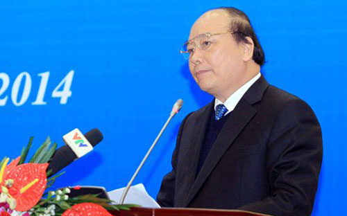 Phó thủ tướng Nguyễn Xuân Phúc phát biểu chỉ đạo tại hội nghị thi hành án dân sự, chiều 4/12.<br>