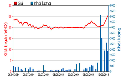 Diễn biến giá cổ phiếu SFC trong 3 tháng qua - Nguồn: HOSE.<br>