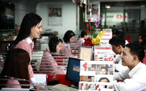 Giao dịch tại Techcombank.<br>