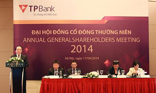 Trong quý 1/2014, TPBank cho biết đã vượt mọi chỉ tiêu kế hoạch đề ra, lợi nhuận luỹ kế trên 20% kế hoạch cả năm, huy động tăng 
8%, dư nợ tăng 12% so với quý trước.