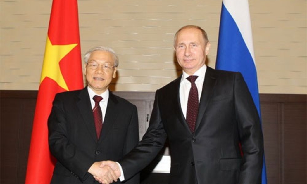 Tổng bí thư Nguyễn Phú Trọng và Tổng thống Nga Putin.<br>