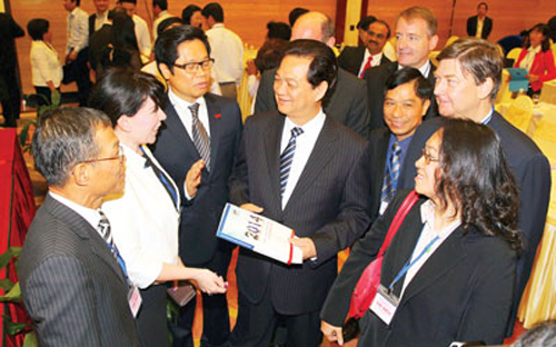 Một cuộc gặp cộng đồng doanh nghiệp của Thủ tướng.<br>