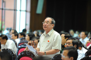 Đại biểu Trần Ngọc Vinh, một trong những đại biểu ủng hộ việc tăng thực quyền cho hội đồng nhân dân các cấp.<br>