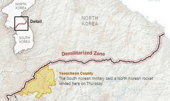 Số lượng tàu ngầm mà phía Triều Tiên triển khai lần này cao chưa từng có - Ảnh: New York Times.<br>