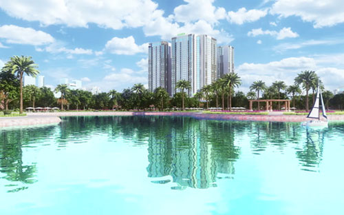 Hình ảnh phối cảnh của dự án Eco-Green City.