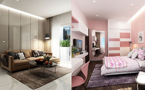 <div>Căn hộ mẫu Golden Mansion.</div>