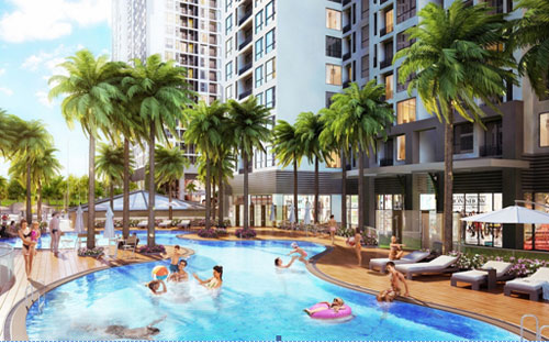 Hình ảnh bể bơi tại Park Hill.