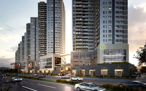 Khu phức hợp The Sun Avenue trải dài hơn 500m mặt tiền Mai Chí Thọ, quận 2, Tp.HCM.