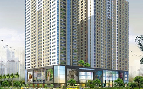 Phối cảnh dự án Gemek Tower với 2 tòa cao 34 tầng.