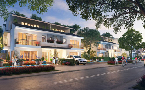 Biệt thự Mimosa Aqua Bay hài hoà trong không gian xanh.