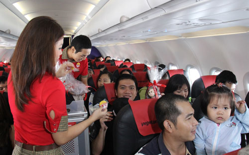 Một chuyến bay của VietJet.<br>