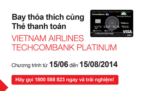 Giải thưởng dành cho các khách hàng may mắn là 2 cặp vé khứ hồi chặng 
châu Á và 3 cặp vé khứ hồi chặng nội địa của Vietnam Airlines.